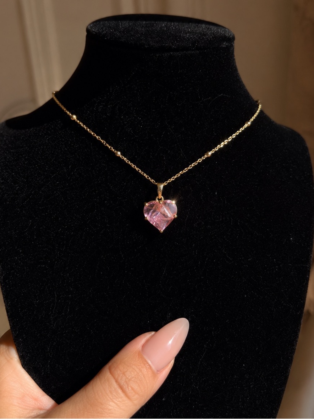 Pink Heart Necklace